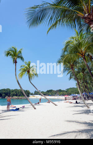 Palawan Beach, Insel Sentosa, Singapur Insel (Pulau Ujong), Singapur Stockfoto