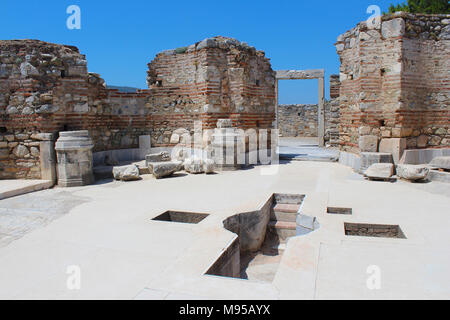 Ruinen von st. Johns Basilika an Ayasuluk Hügel in Selcuk, Türkei Stockfoto