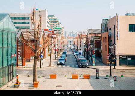 Incheon, Südkorea - 14. März 2016: offene Incheon Hafen Straße Stockfoto