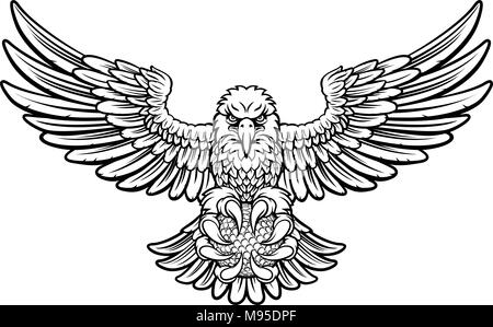 Eagle Golf Sport Maskottchen Stock Vektor