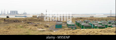 South Gare, Redcar, Cleveland. UK Mündung des Flusses Tees Stockfoto