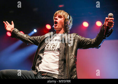 Wetzlar, Deutschland, 3. März, 2018. Mickie Krause, deutscher Entertainer und Sänger, bekannt Hit Single "chatzi schenk mir ein Foto", realer Name Michael Engels, bei Party event Wetzlarer Hallengaudi 2018. Credit: Christian Lademann Stockfoto