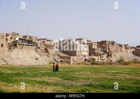 Köziciyerbisi, der letzte verbliebene Teil der Altstadt von Kashgar in Xinjiang, China Stockfoto