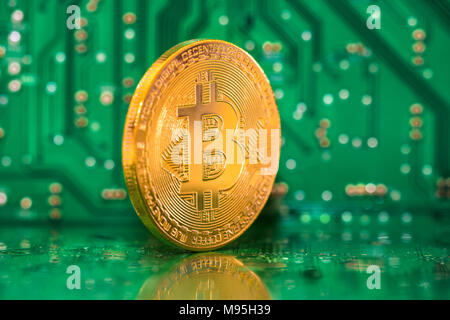 Bitcoin crypto Währung des Astraleums Münzen Stockfoto