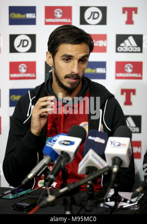 Costa Rica's Bryan Ruiz während einer Pressekonferenz im Hampden Park, Glasgow. Stockfoto