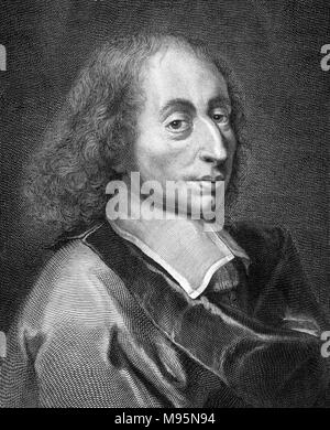 Blaise Pascal (1623-1662). Portrait des französischen Mathematiker und Physiker. Stockfoto