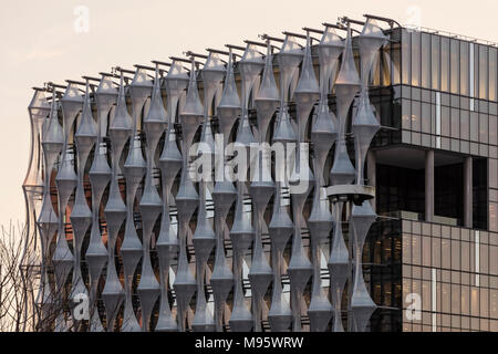 Abschnitt des US-Botschaft bei Nine Elms in London Stockfoto