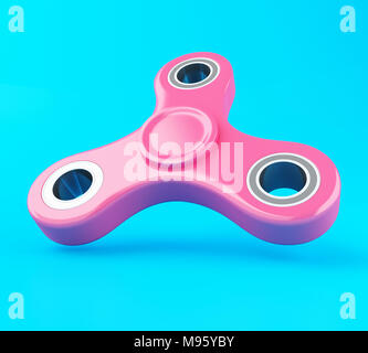 3D-Darstellung. Fidget Spinner. Autistischen Therapie, stres und Angst relief Konzept. Stockfoto