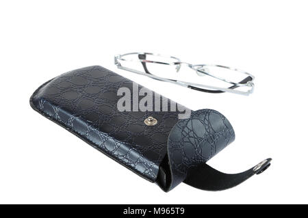 Spektakel Fall auf Weiß isoliert Stockfoto