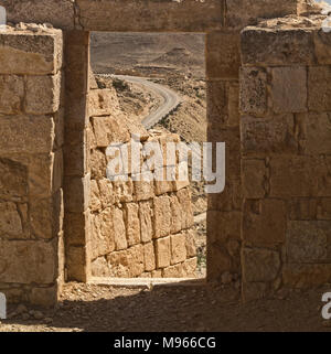 UNESCO-Weltkulturerbe, Ein avdat Nationalpark, Wüste Negev, Israel. In Ellinistic Periode und frühen römischen Ära war eine Station entlang der nabatäischen Stockfoto