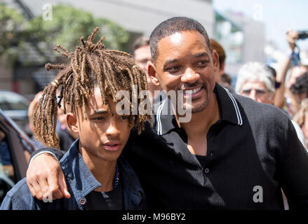 Cannes, Frankreich, 21. Juni 2016, Will Smith und sein Sohn Jaden Team für Cannes Lions Festival © ifnm Stockfoto