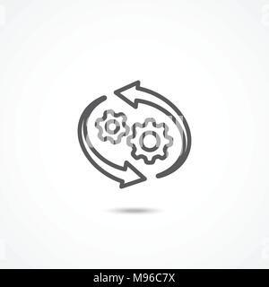 Workflow Symbol auf weißem Stock Vektor