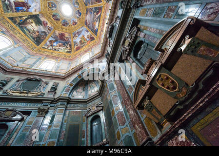 Florenz. Italien. Innenansicht der Cappella dei Principi, (Kapelle des Fürsten), (Cappelle Medicee). Kirche von San Lorenzo. Die Stockfoto