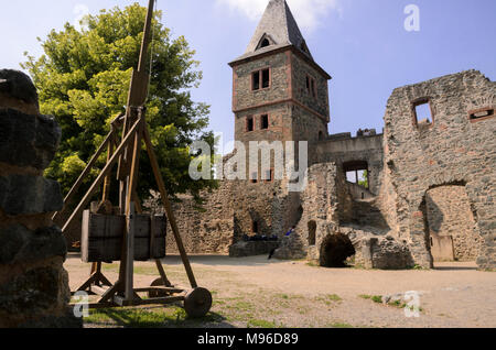 Burg Frankenstein, Darmstadt-Eberstadt, Odenwald, Hessen, Deutschland Stockfoto