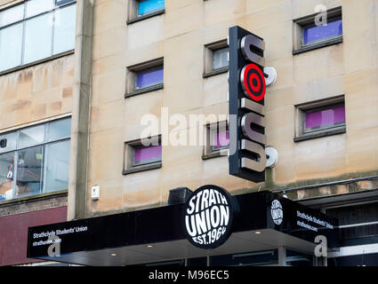 Fassade der Universität von Strathclyde Student Union im Zentrum von Glasgow, Schottland, Großbritannien Stockfoto