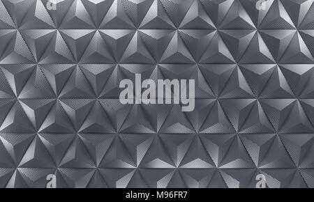 Dreieck geometrische Carbon Muster Hintergrund 3D Rendering image Stockfoto