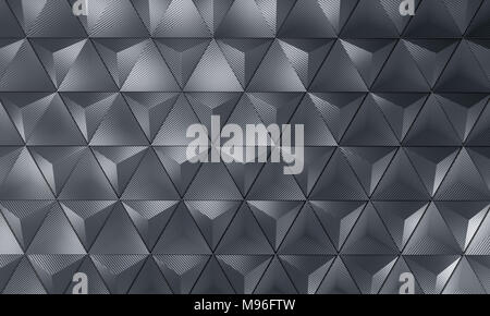 Carbon geometrischen Hintergrund 3D Rendering image Stockfoto