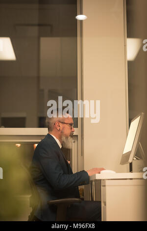 Geschäftsleute, die am Computer arbeiten Stockfoto