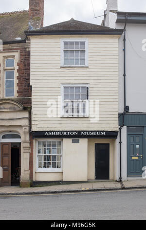 Ilfracombe Museum in der antiken Stadt stannary Ashburton im Nationalpark Dartmoor, Devon Stockfoto