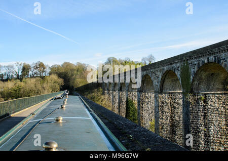 15-04 auf dem Llangollen-kanal in Wales Stockfoto