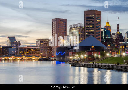 Die Inner Harbor in Baltimore, Maryland Stockfoto