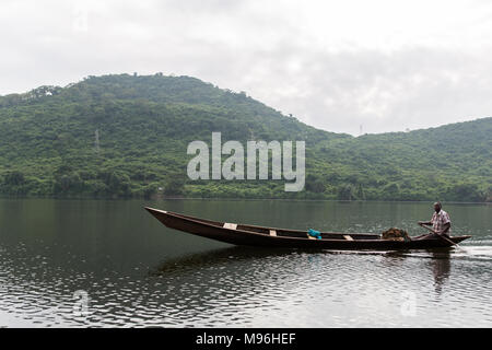Fischer auf See Volta, südlichen Ghana Stockfoto