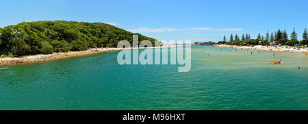 Tallebudgera Creek in Burleigh Heads an der Gold Coast von Queensland, Australien. Stockfoto