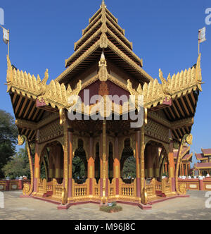 Myanmar, Birma, Bagan, König Anawrahta von Golden Palace, Wiederaufbau, Stockfoto