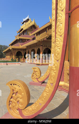 Myanmar, Birma, Bagan, König Anawrahta von Golden Palace, Wiederaufbau, Stockfoto