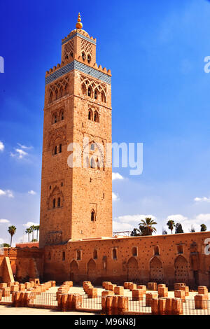 Koutoubia-Moschee im Stadtteil Südwest Medina in Marrakesch, Marokko Stockfoto