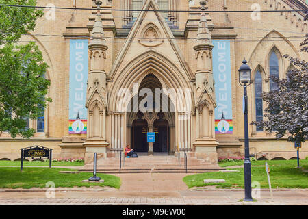 Die Kathedrale St. James, Toronto, Ontario, Kanada. Im Jahre 1853 eröffnet und wurde von Friedrich Wilhelm Cumberland konzipiert Stockfoto