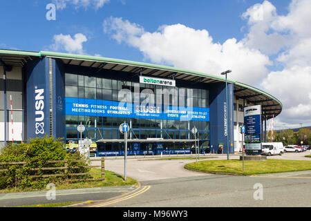 Bolton Arena indoor Sports Arena am Middlebrook Retail & Leisure Park, Horwich. Die Anlage verfügt über Fitnessräume, Tennis und Fußball. Stockfoto