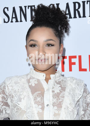 Hollywood, CA, USA. März 2018. 22. März 2018 - Hollywood, Kalifornien - Jaylen Barron. Netflix feierte die Premiere von „Santa Clarita Diet“ Staffel 2 im Arclight Hollywood Cinerama Dome. Foto: Birdie Thompson/Admedia Stockfoto