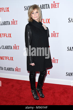 Hollywood, CA, USA. März 2018. 22. März 2018 - Hollywood, Kalifornien - Markie Post. Netflix feierte die Premiere von „Santa Clarita Diet“ Staffel 2 im Arclight Hollywood Cinerama Dome. Foto: Birdie Thompson/Admedia Stockfoto