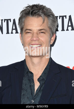 Hollywood, CA, USA. März 2018. 22. März 2018 - Hollywood, Kalifornien - Timothy Olyphant. Netflix feierte die Premiere von „Santa Clarita Diet“ Staffel 2 im Arclight Hollywood Cinerama Dome. Foto: Birdie Thompson/Admedia Stockfoto