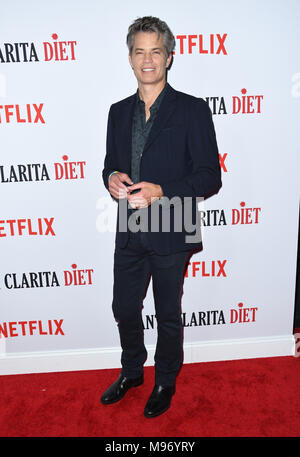 Hollywood, CA, USA. März 2018. 22. März 2018 - Hollywood, Kalifornien - Timothy Olyphant. Netflix feierte die Premiere von „Santa Clarita Diet“ Staffel 2 im Arclight Hollywood Cinerama Dome. Foto: Birdie Thompson/Admedia Stockfoto