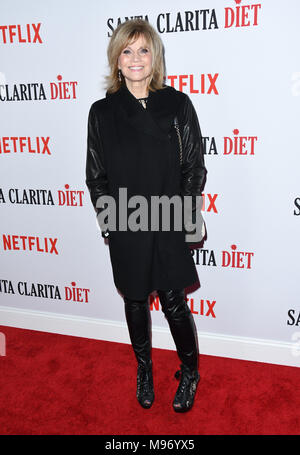 Hollywood, CA, USA. März 2018. 22. März 2018 - Hollywood, Kalifornien - Markie Post. Netflix feierte die Premiere von „Santa Clarita Diet“ Staffel 2 im Arclight Hollywood Cinerama Dome. Foto: Birdie Thompson/Admedia Stockfoto