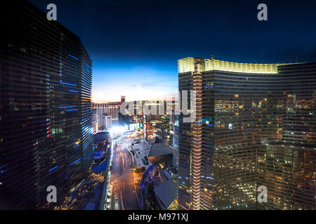 Blick von der Vdara Hotel und spar Las Vegas, Narvarda, U.S.A Stockfoto