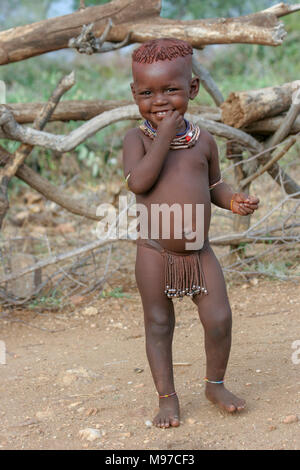 Junge Hamer Stamm junge Fotografiert in Omo-tal, Äthiopien, Afrika Stockfoto