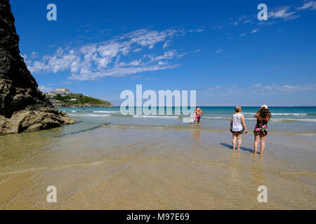 Tolle Strände in Newquay in Cornwall. Stockfoto