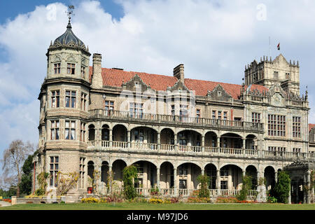 Viceregal Lodge (rashtrapati Niwas) auf Obserwatory Hügel in Shimla. Es war die Residenz der Britischen Vizekönig von Indien. Emblem Stockfoto