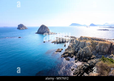 Landschaft von oryukdo Inseln in Busan, Korea Stockfoto