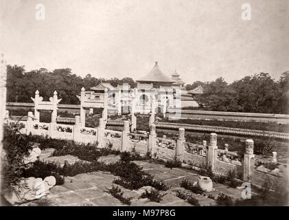 Jahrgang 19. Jahrhundert foto China c 1880 s-Altar des Himmels, Tempel des Himmels, Peking, Peking Stockfoto