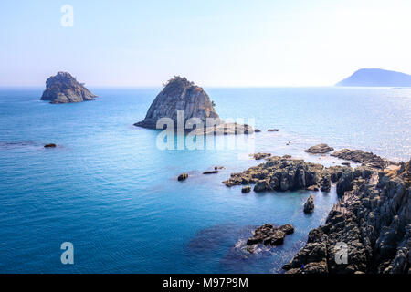 Landschaft von oryukdo Inseln in Busan, Korea Stockfoto