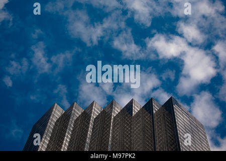 Die obere Partie der Trump Tower, NEW YORK CITY, USA Stockfoto