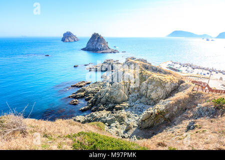 Landschaft von oryukdo Inseln in Busan, Korea Stockfoto