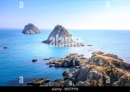 Landschaft von oryukdo Inseln in Busan, Korea Stockfoto