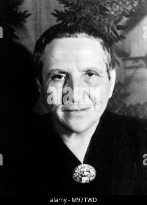 Gertrude Stein (1874-1946). Portrait der amerikanische Schriftsteller und Dramatiker von Carl Van Vechten, c 1934. Stockfoto