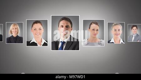 Portrait Profile von verschiedenen Personen Stockfoto