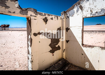 Die verlassenen Garub Bahnhof in Namibia Stockfoto